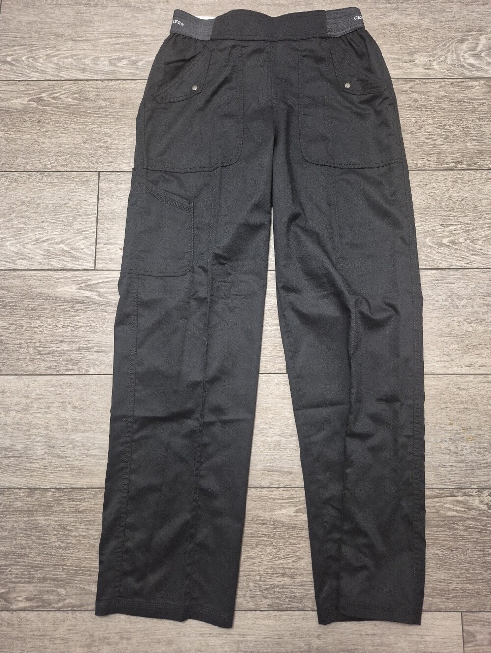Genuine Dickies Women's Black Color Wide Leg Pull-on Premium Scrub Pants.